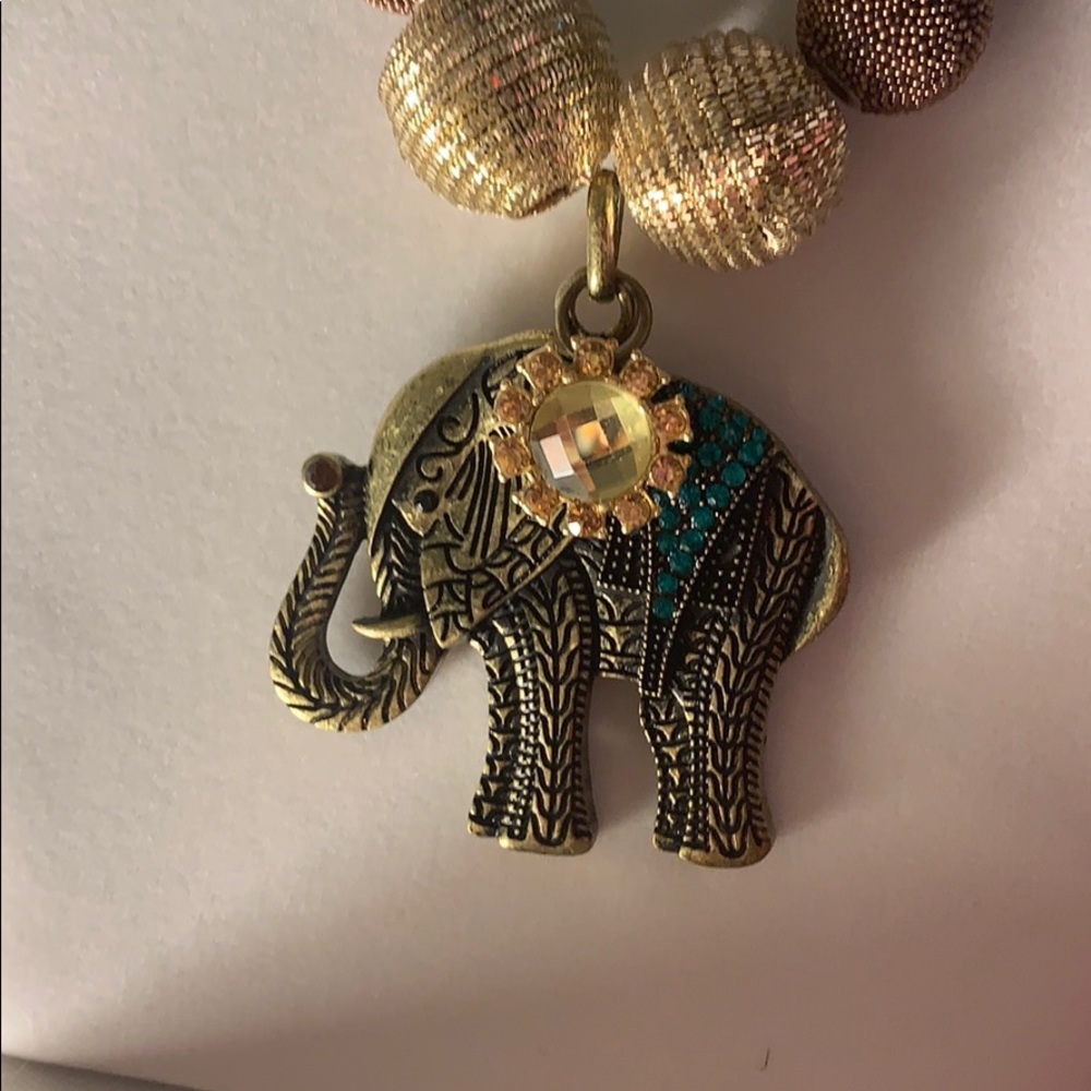 Handcrafted Rhinestone Elephant Crystal Set